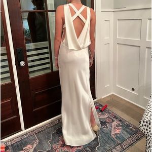 ABS Evening dress. By Allen Schwartz. Ivory silk gown